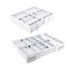 CAIFAP Multilayered Folding Drawer Organizers for Makeup, Jewelry, Expandable Desk Organizers Utensil Tray Drawer Organizers