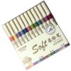 CAIFAP Set of 6/12 Flexible Nylon Tip Coloring Pen Smooth Flows Inks Suitable for Night Scenes Art Projects Design