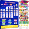 Calendar and Weather Pocket Chart, Classroom Chart for Kids, 160 Cards