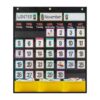 Calendar Pocket Chart with 89 Cards, Teaching Calendar, 20.07x23.62In Classroom Wall Pocket Chart for Learning Teaching Resources Monthly