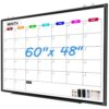 Calendar Whiteboard 60" x 48" Hanging or Wall Mounted Dry Erase Board