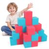 CALEPTONG 24 Pack Foam Pit Cubes – 5.12 Inch Large Soft Blocks for Gymnastics, Trampoline & Parkour – High Density Flame Retardant Sponge for Home Pits, Skate Parks & Sensory Play
