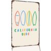 California Dude Surfboards Vintage Metal Signs 8x12 Inch