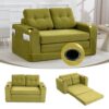 Calivox Convertible Sofa Bed, 2-in-1 Fold Out Floor Couch with Pillows