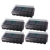 CALLARON Plant Germination Tray Set Black 5 Sets Plastic Seed Starting Kit with Detachable Nursery Pots and Lids, Starting Kit Featuring Heat Preservation and See-Through Design for