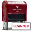 Called (Black) + Emailed (Blue) + Scanned (Red) Combo Self-Inking Rubber Stamp | Business & Office Rubber Stamps (Red Ink) - Q-200
