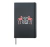 Calm The Flock Down Flamingo Hardcover Journal, Black