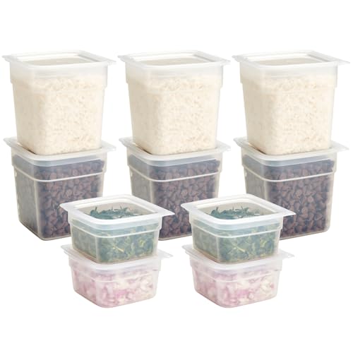 Cambro Food Storage Containers with Lids - Translucent (Microwave Safe and BPA-Free) - 16 and 32 oz (ounce) Food Storage Container - (20 Piece Set)