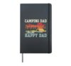 Camping Dad Happy Dad Family Tent Retro Vintage Hardcover Journal, Black