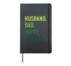 Camping Husband. Dad. Happy Camper. Hardcover Journal, Black