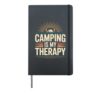 Camping Is My Therapy Hardcover Journal, Black
