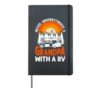Camping Never Underestimate Grandpa Rv Motorhome Family Hardcover Journal, Black