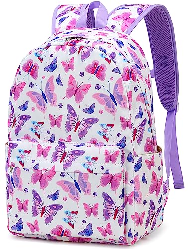 CAMTOP Preschool Backpack for Kids Girls Butterfly Toddler Backpacks Kindergarten School Bookbags(Age 3-8, Colorful Butterfly)
