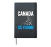 Canada Ice Fishing Hardcover Journal, Black