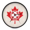 Canada Maple Leafs Soccer Wall Clock 9 Inch Decorative Battery Operated Silent Round for Badroom Livingroom
