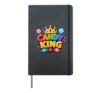 Candy King Colorful Halloween Crown Lollipop Sweet Treat Hardcover Journal, Black