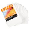 Canvas Boards, Pack of 12 5 X 7 Inch, Boards, Primed White Blank Canvas, Art Canvas for Acrylic Oil and Watercolor Paintings