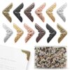 CAPHONT 500 PCS Book Corner Protectors Metal Vintage Iron Book Corners