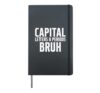 Capital Letters & Periods Bruh, Funny Teachers Grammar Joke Hardcover Journal, Black