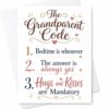 CAPYTINI The Grandparent Code Funny Everyday Card For Grandparents Cute Family Greeting Card From Kids Sweet Grandparent Love