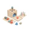 CAQYPVH Shape Sorter with Interchangeable Boards Child-Centered Shape Sorting Cube Educational Wooden Activity Cube for Young Children