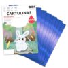 Card 50 x 65 cm Blue Metallised 230 g Cardboard with Reflective Shine for Crafts, Scrapbooking, Posters - SIDI (Blue Metallised, 250h)