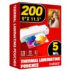 CAREGY 5 Mil Thermal Laminating Pouches,200 Pack,