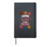 Caring About Other People Is Not Political Floral Hardcover Journal, Black