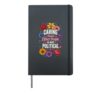 Caring Is Not Political Floral Hardcover Journal, Black