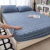 Carlmaya Full Velvet Fitted Sheet and 2 Pillowcases, Deep Pocket Up to 15”