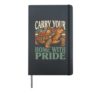 Carry Our Home With Pride Turtle Tortoise Hardcover Journal, Black