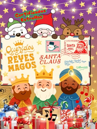 Cartas para Reyes Magos y Papá Noel. ¡Certificados de propiedad de Estrellas! Regala una estrella. Libro en color de Villancicos, Actividades ... de Actividades Navideñas (Spanish Edition)