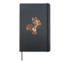 Cartoon chipmunk playing banjo Hardcover Journal, Black
