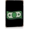 Cartoon Dollar Bill Vintage Metal Signs 8x12 Inch