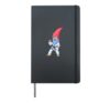 Cartoon garden gnome does judo Hardcover Journal, Black