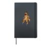 Cartoon shepherd dog riding skateboard Hardcover Journal, Black