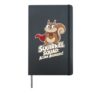 Cartoon Squirrels at Parties - Playful Fun Animal Looks Hardcover Journal, Black