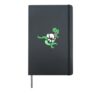 Cartoon TREX doing Hapkido Hardcover Journal, Black