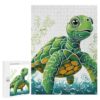 Cartoon Turtle Pattern Wooden Puzzle for Adults, Beginner Jigsaw Puzzles