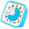 Cartoon Visual Timer with Silicones Case and Rainbow Disk, Blue