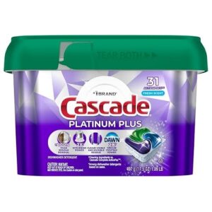 Cascade Detergent, Dishwasher Actionpacs Fresh Scent, 31 Count (Pack of 6)
