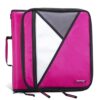 Case-it School Zipper Binder | 2-Inch O-Rings | 400-Sheet | LT-007 Magenta