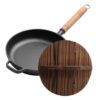 Cast Iron Skillet With Lid - Cast Iron Frying Pan, Preseasoned Cookware