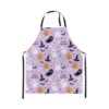Castle Fairy Cartoon Ghost Chef Apron,Star Pumpkin Bones Bats Apron 31"x26",Halloween Theme Kitchen Aprons for Women,Light Purple Aprons for Cooking Baking Painting Gardening