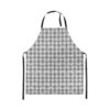 Castle Fairy Grey White Plaid Patterned Girl Woman Kitchen Apron,Buffalo Grid Waterproof Aprons Love Heart Reusable Aprons, for Baking Craft Painting Party No Pocket,31"x26"