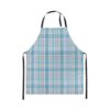Castle Fairy Tartan Plaid Kitchen Apron,Line Check Waterproof Cooking Apron for Kitchen Decor Farmhouse Japanese Style Chef Aprons for Baking Painting Blue Grey(No Pocket),31"x26"