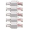Cat 6 Rj45 Pass Modular Plugs PC Ethernet Cable Connectors White 5pcs