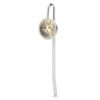 Cat and Flower Picture Personalized Stainless Steel Bookmark