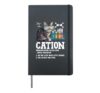 Cation Funny Chemistry Science Teacher Cat Men Women Kids Hardcover Journal, Black