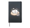 Cat Reading Coffee Lover Cute Sleeping cat Bookworm Hardcover Journal, Black